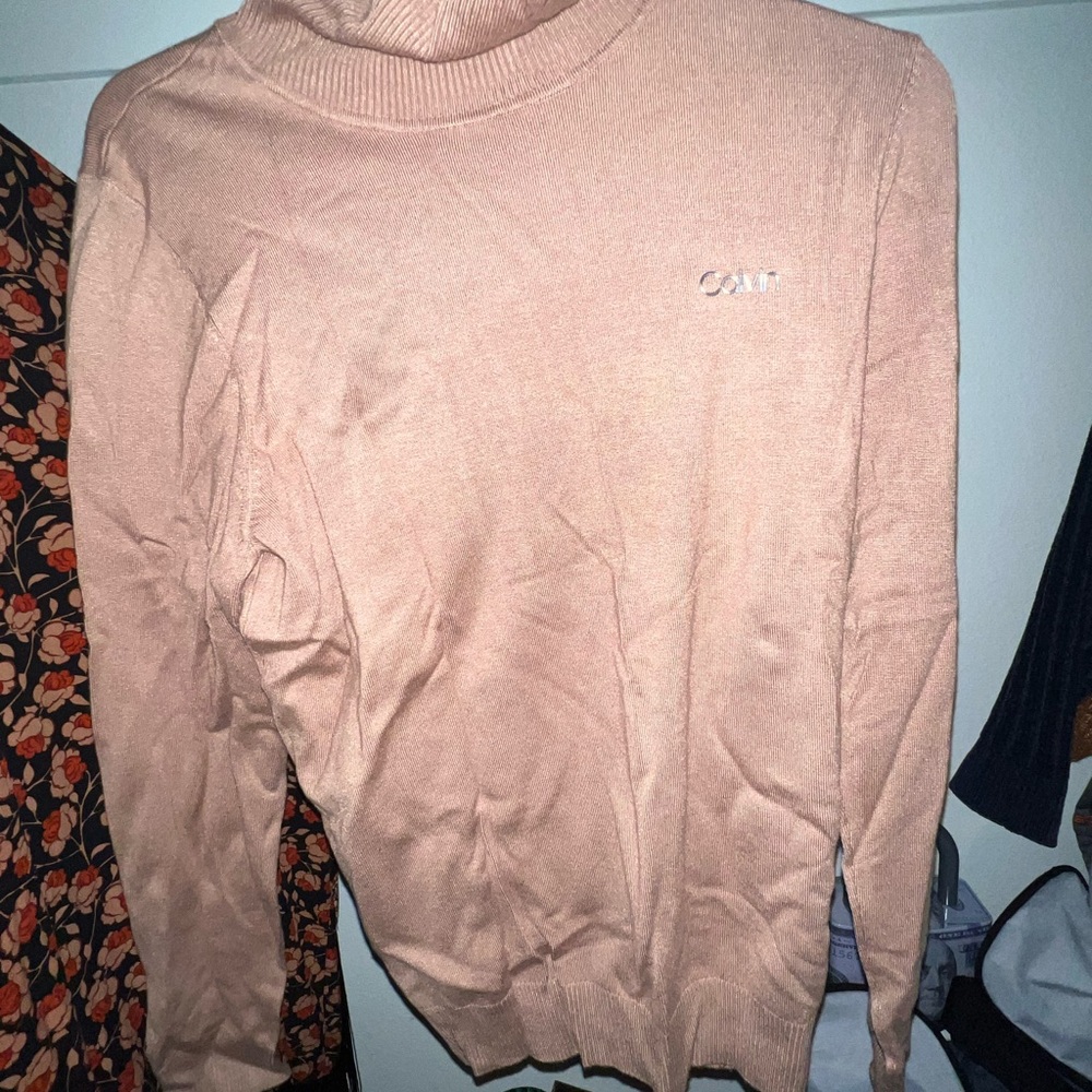 Calvin Klein Women's Tan Cowl Neck Sweater